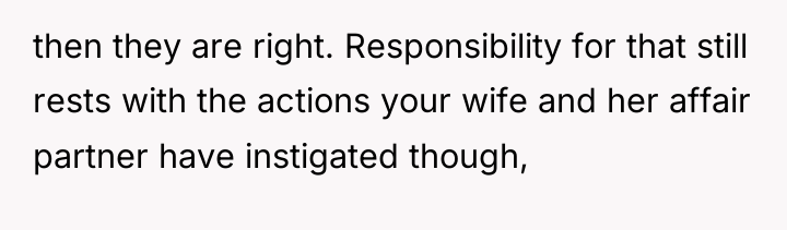 then they are right. Responsibility for that still rests with...