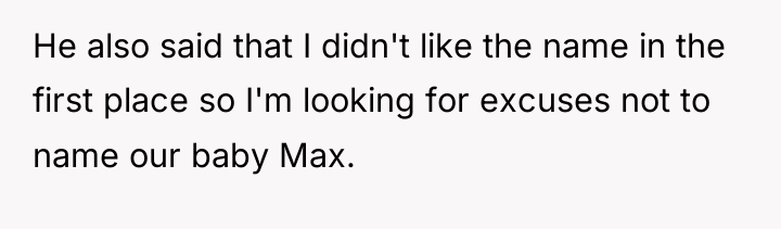 He also said that I didn't like the name in...