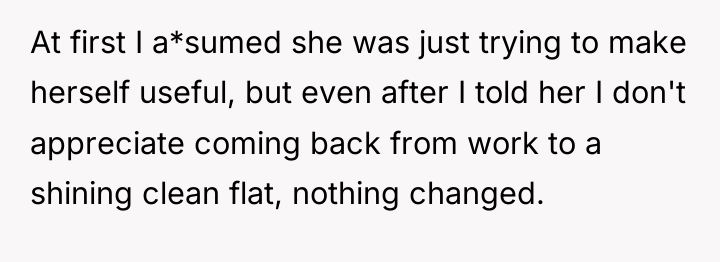 At first I a*sumed she was just trying to make...