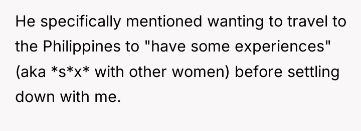 He specifically mentioned wanting to travel to the Philippines to...