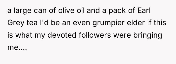 a large can of olive oil and a pack of...