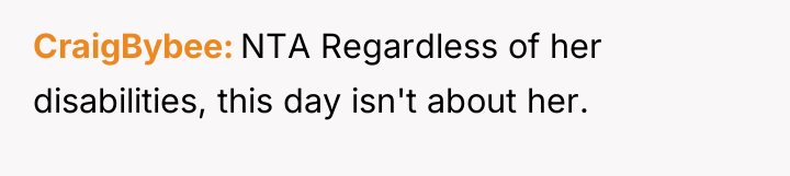 CraigBybee NTA Regardless of her disabilities, this day isn't about...