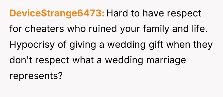 DeviceStrange6473 Hard to have respect for cheaters who ruined your...
