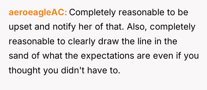aeroeagleAC Completely reasonable to be upset and notify her of...