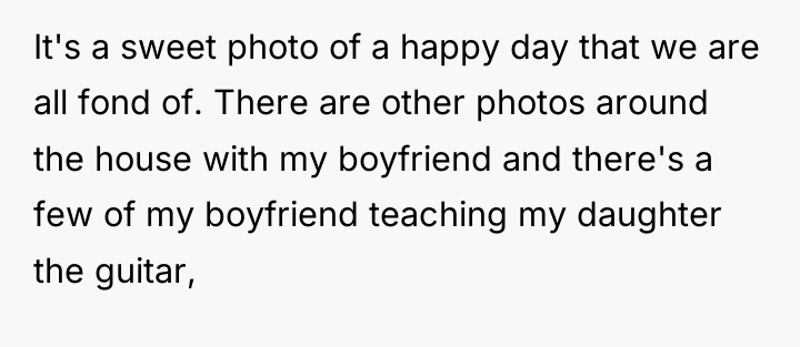 It's a sweet photo of a happy day that we...