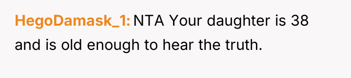 HegoDamask_1 NTA Your daughter is 38 and is old enough...