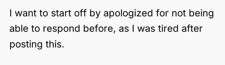 I want to start off by apologized for not being...