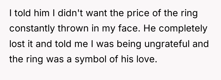 I told him I didn't want the price of the...