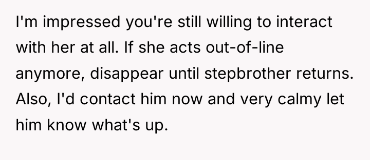 I'm impressed you're still willing to interact with her at...
