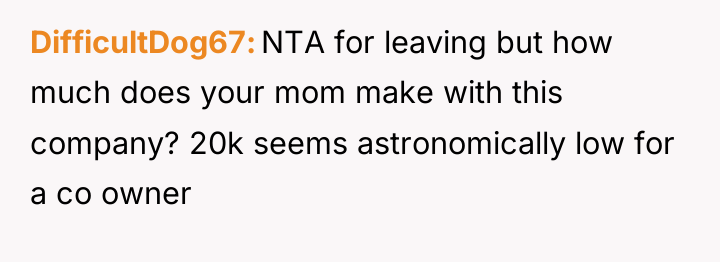 DifficultDog67 NTA for leaving but how much does your mom...