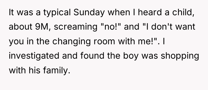 It was a typical Sunday when I heard a child,...