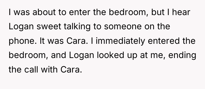 I was about to enter the bedroom, but I hear...
