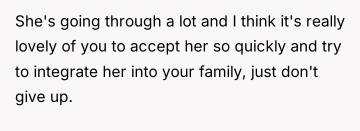 She's going through a lot and I think it's really...
