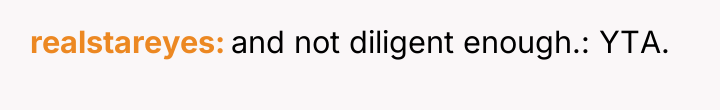 realstareyes and not diligent enough.: YTA.