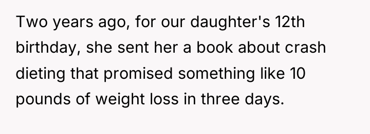 Two years ago, for our daughter's 12th birthday, she sent...