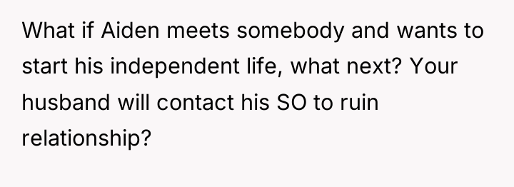 What if Aiden meets somebody and wants to start his...