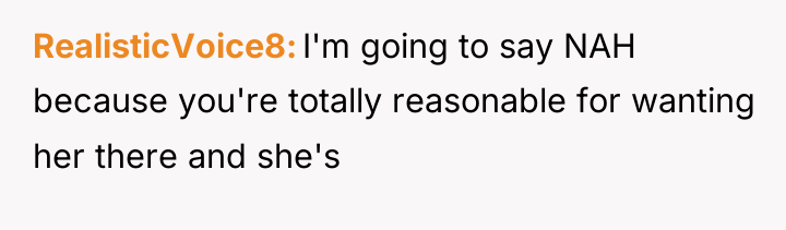 RealisticVoice8 I'm going to say NAH because you're totally reasonable...
