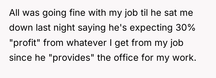 All was going fine with my job til he sat...