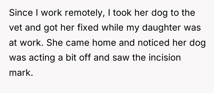 Since I work remotely, I took her dog to the...