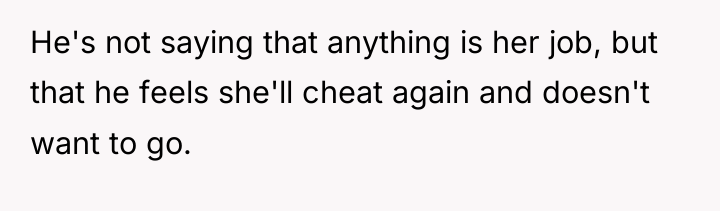 He's not saying that anything is her job, but that...