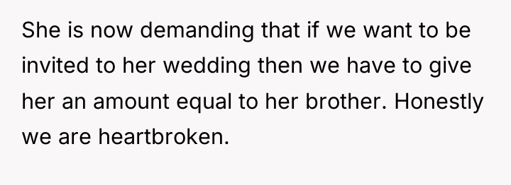She is now demanding that if we want to be...