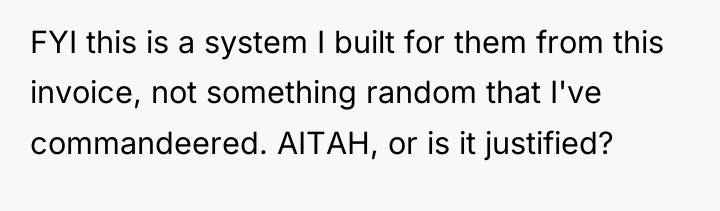 FYI this is a system I built for them from...