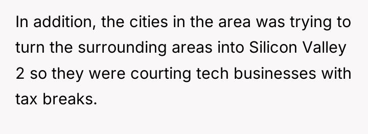 In addition, the cities in the area was trying to...