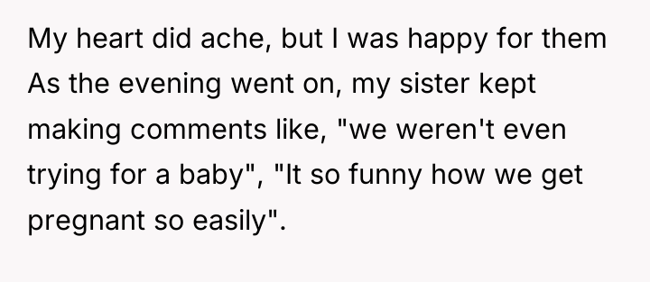 My heart did ache, but I was happy for them...