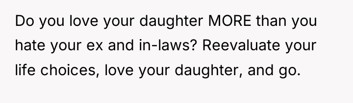 Do you love your daughter MORE than you hate your...