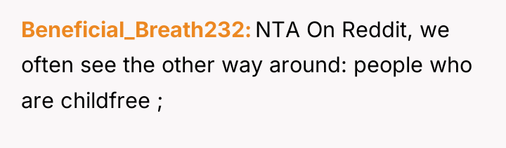 Beneficial_Breath232 NTA On Reddit, we often see the other way...