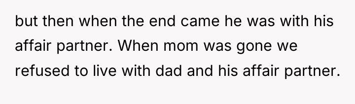 but then when the end came he was with his...