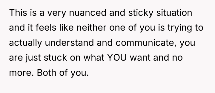This is a very nuanced and sticky situation and it...