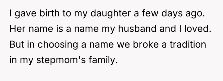 I gave birth to my daughter a few days ago....