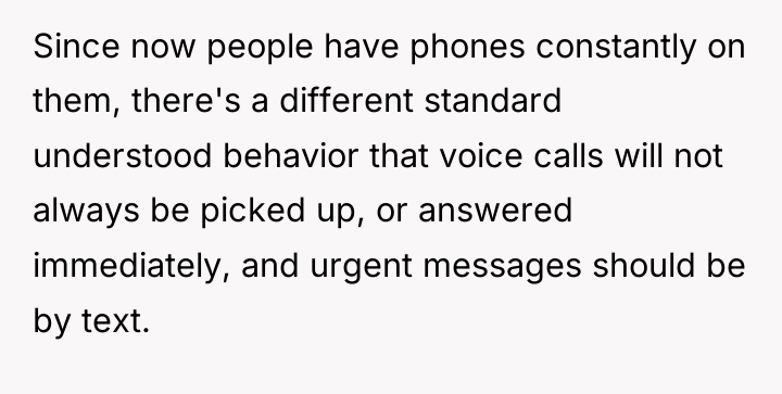 Since now people have phones constantly on them, there's a...
