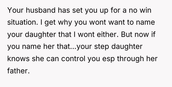 Your husband has set you up for a no win...