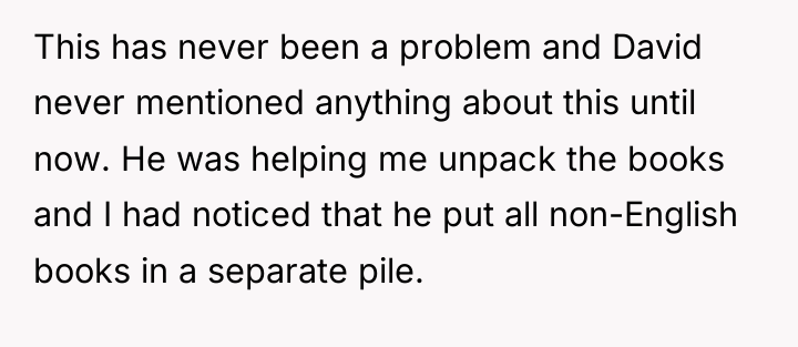 This has never been a problem and David never mentioned...