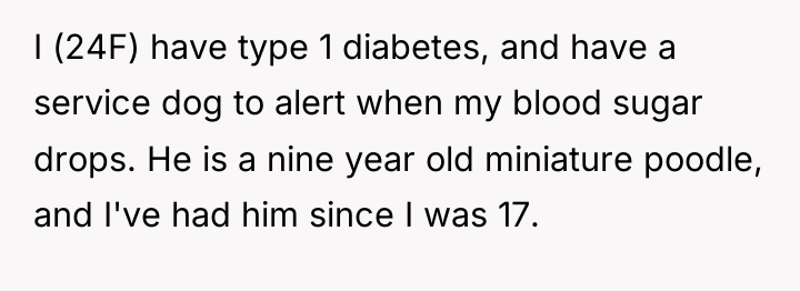 I (24F) have type 1 diabetes, and have a service...