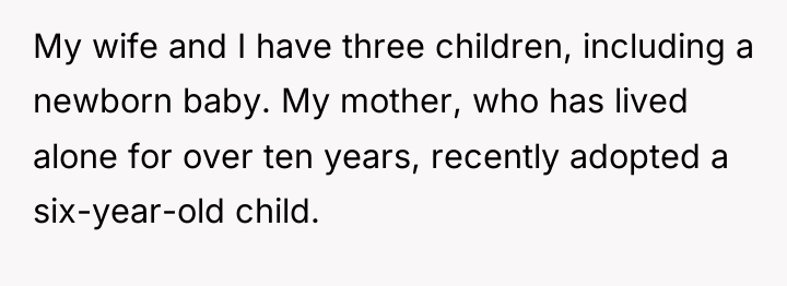 My wife and I have three children, including a newborn...