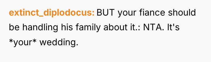 extinct_diplodocus BUT your fiance should be handling his family about...