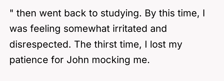 " then went back to studying. By this time, I...