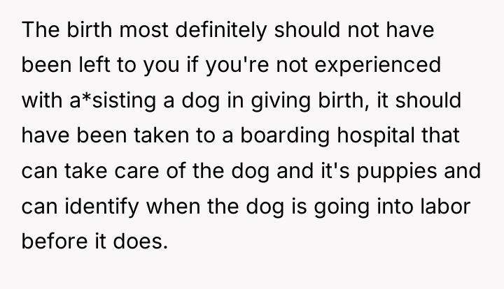 The birth most definitely should not have been left to...