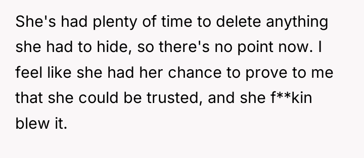 She's had plenty of time to delete anything she had...