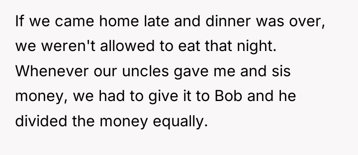 If we came home late and dinner was over, we...