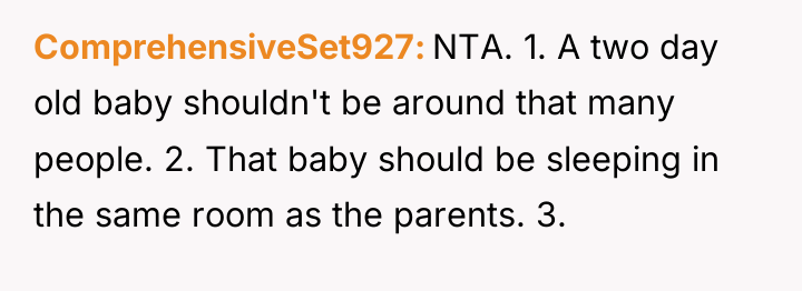 ComprehensiveSet927 NTA. 1. A two day old baby shouldn't be...