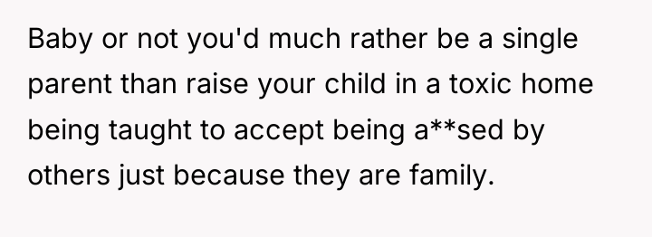 Baby or not you'd much rather be a single parent...