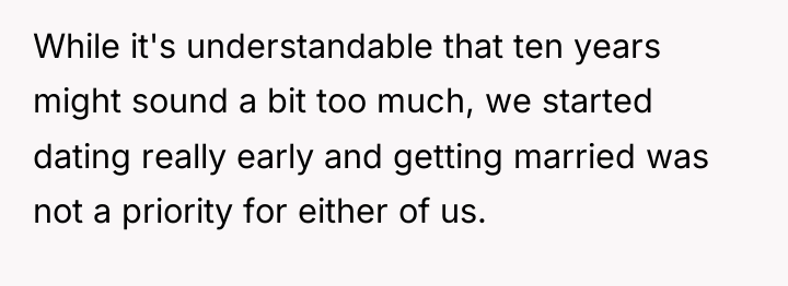 While it's understandable that ten years might sound a bit...
