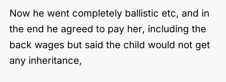 Now he went completely ballistic etc, and in the end...