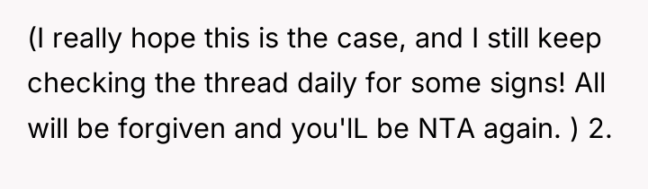(I really hope this is the case, and I still...