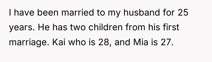 I have been married to my husband for 25 years....