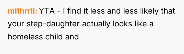 mithrril YTA - I find it less and less likely...